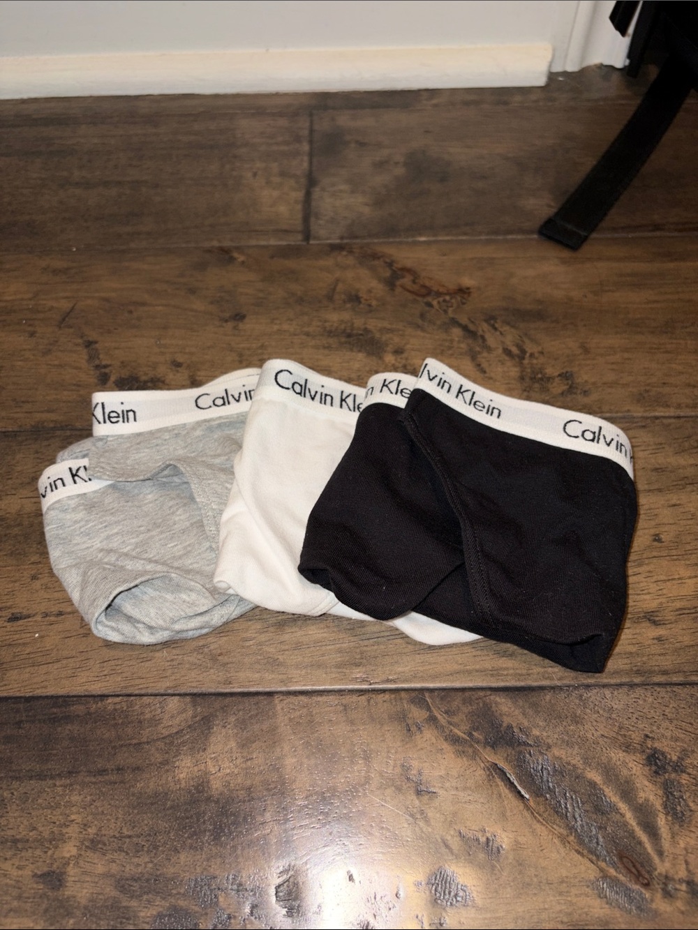 Calvin Klein Women’s 3-Pack Boxer Briefs in Black, White & Gray